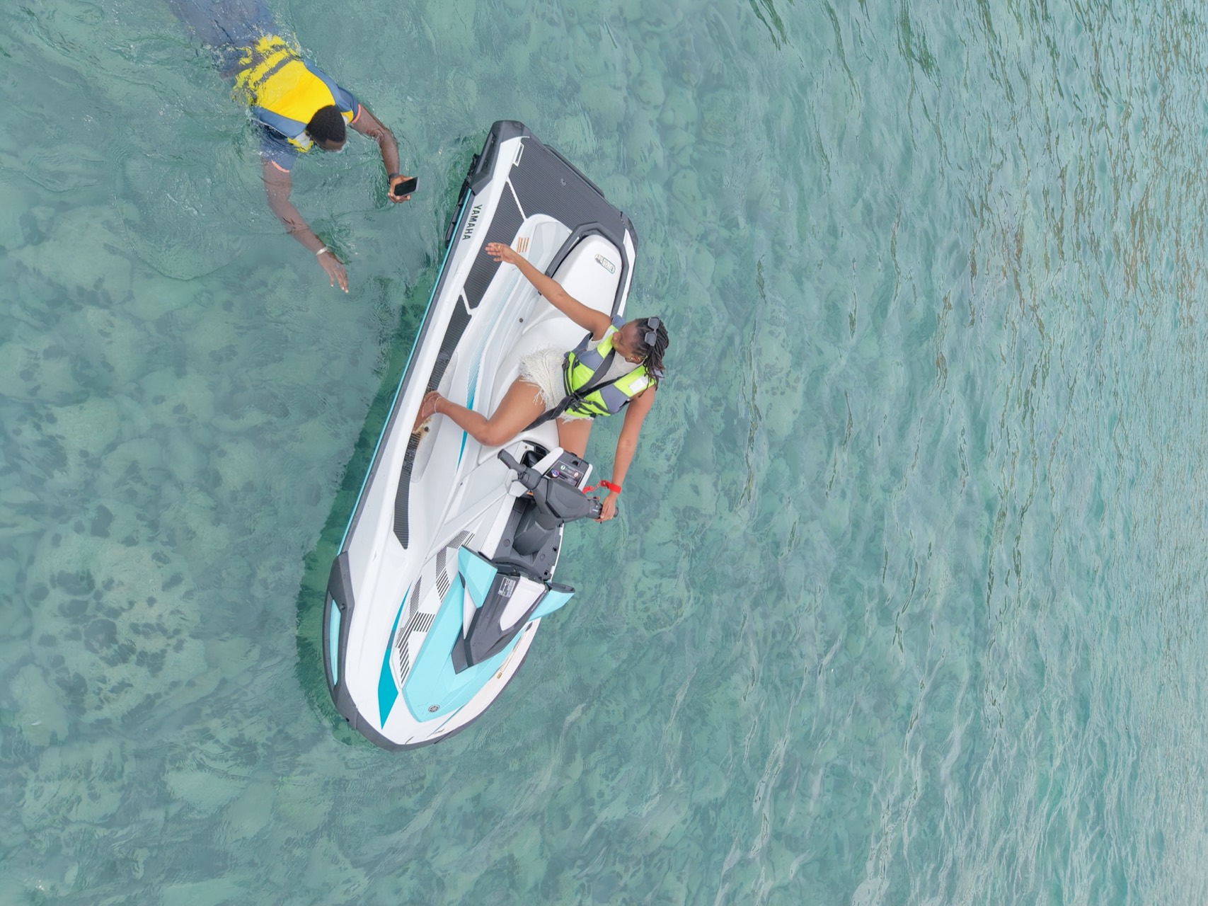 Départ en jet ski